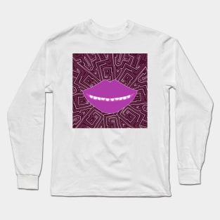 Amazing Smile Mouth Chocolate Long Sleeve T-Shirt